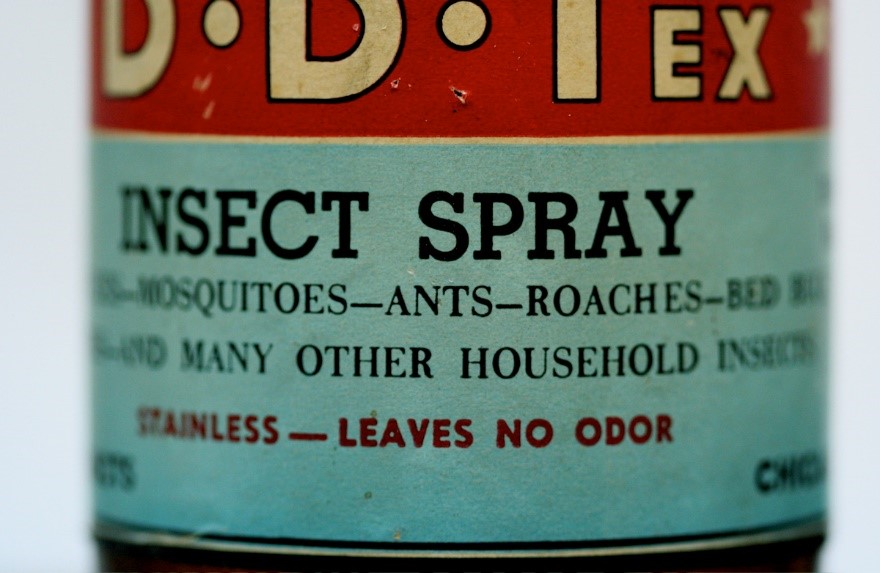 The insecticide DDT accumulates in insects fed on by other animals, with toxic effects to birds and fish. Credit: Tim Lang