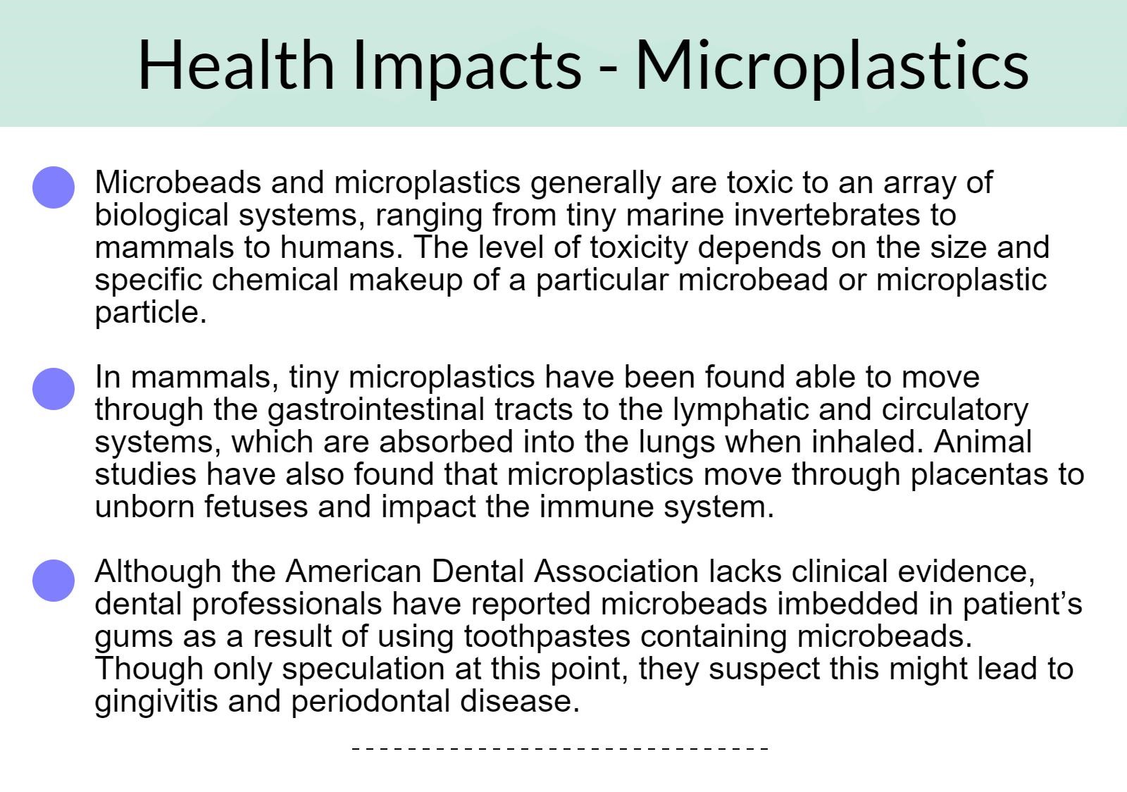 Health Impacts - Microplastics