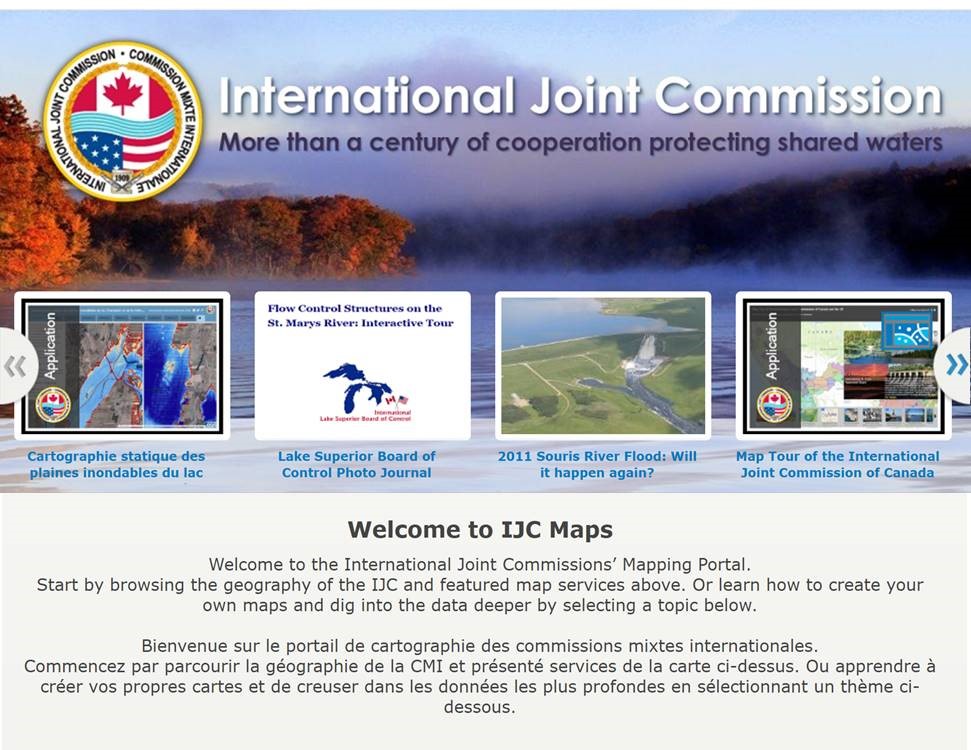 A screenshot of the IJC mapping portal. Credit: IJC 
