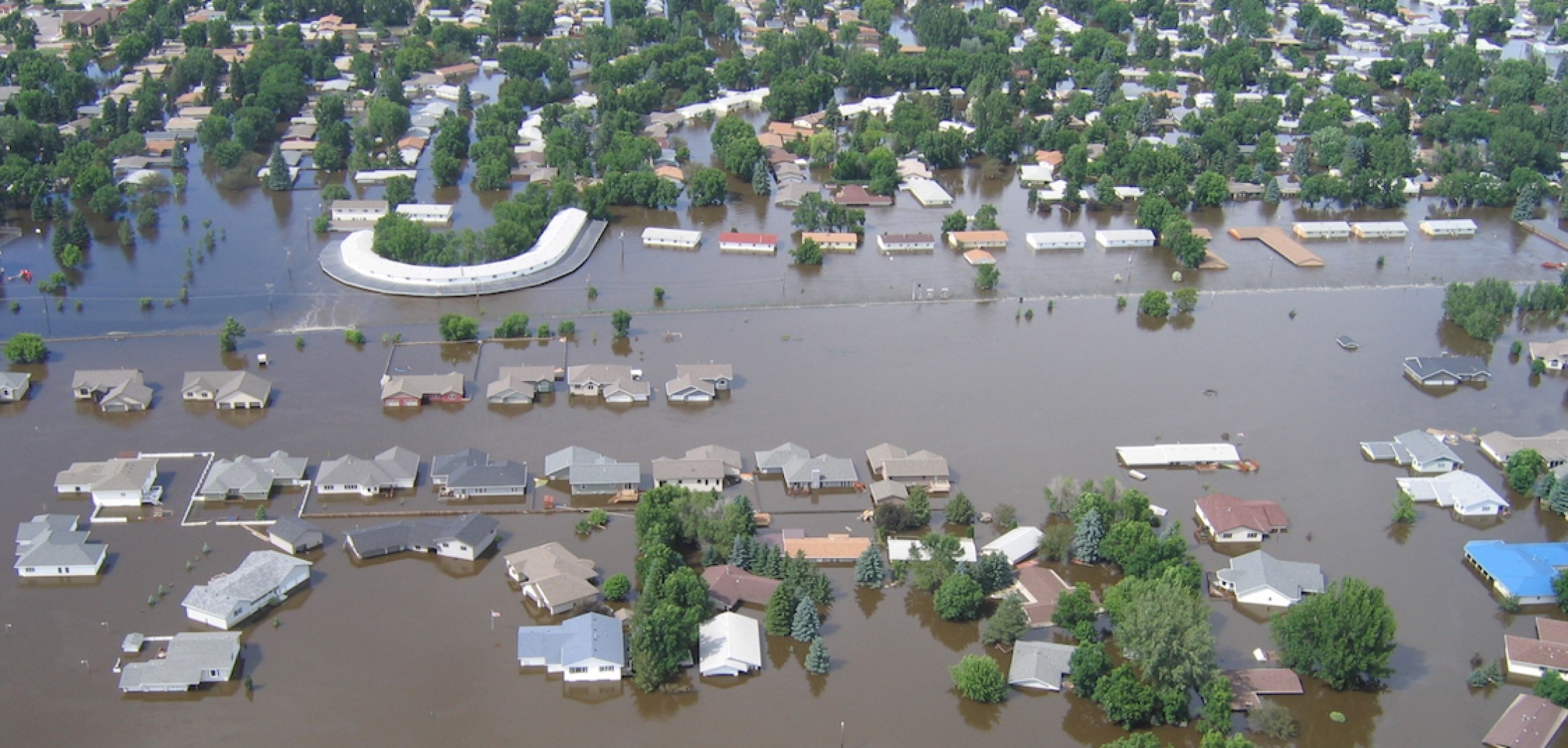 The US National Oceanic and Atmospheric Administration is urging communities in northern North Dakota to prepare for moderate-to-major flooding along the Souris River. The last flood, pictured here in Minot, took place in 2011. Credit: North Dakota State Water Commission