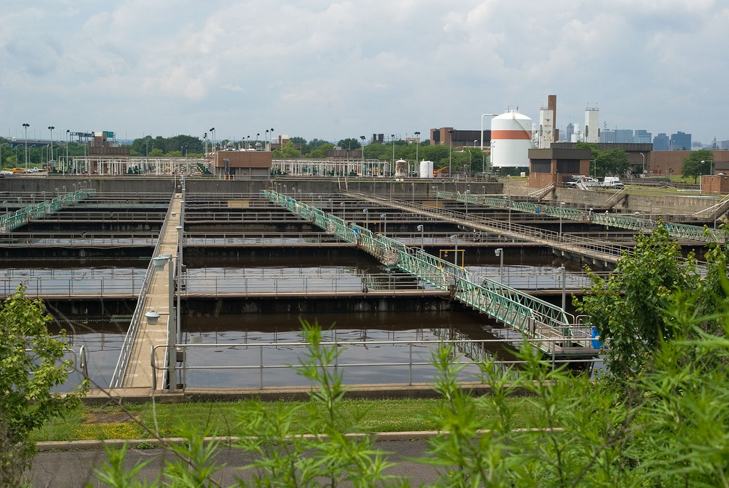 Wastewater treatment plants are among the pathways by which chemicals of emerging concern enter the Great Lakes. Credit: Dan DeLuca.