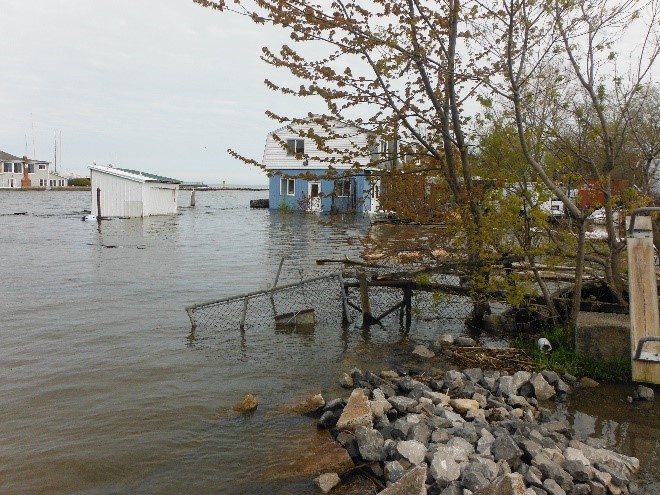Flooding in Olcott, New York, in May 2017