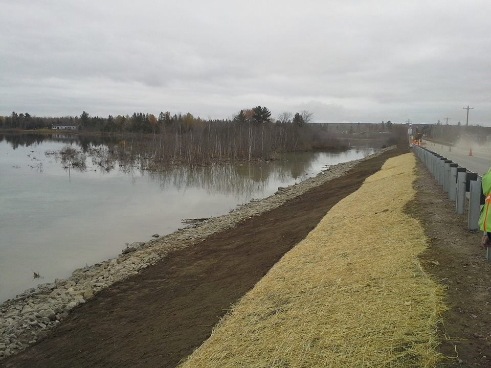 earthen causeway removed