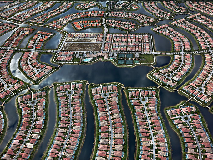 The water-themed VeronaWalk community in Naples, Florida, shows how man can transform water landscapes. Credit: Edward Burtynsky