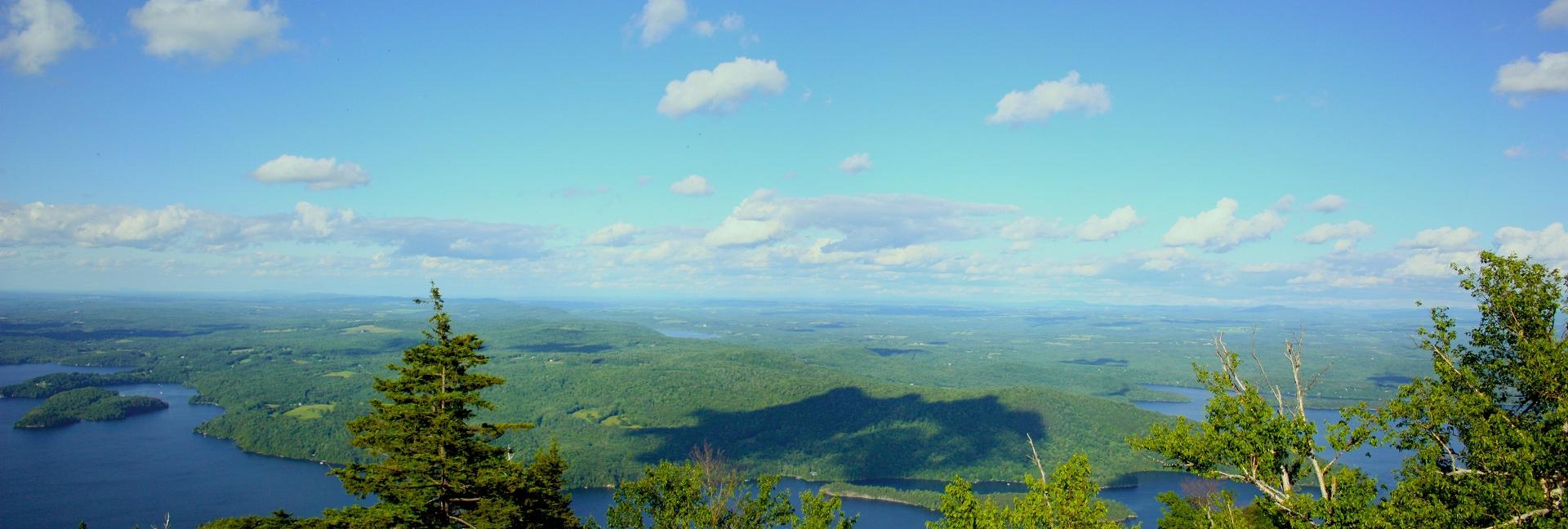 View of Lake Memphremagog from Owls Head mountain