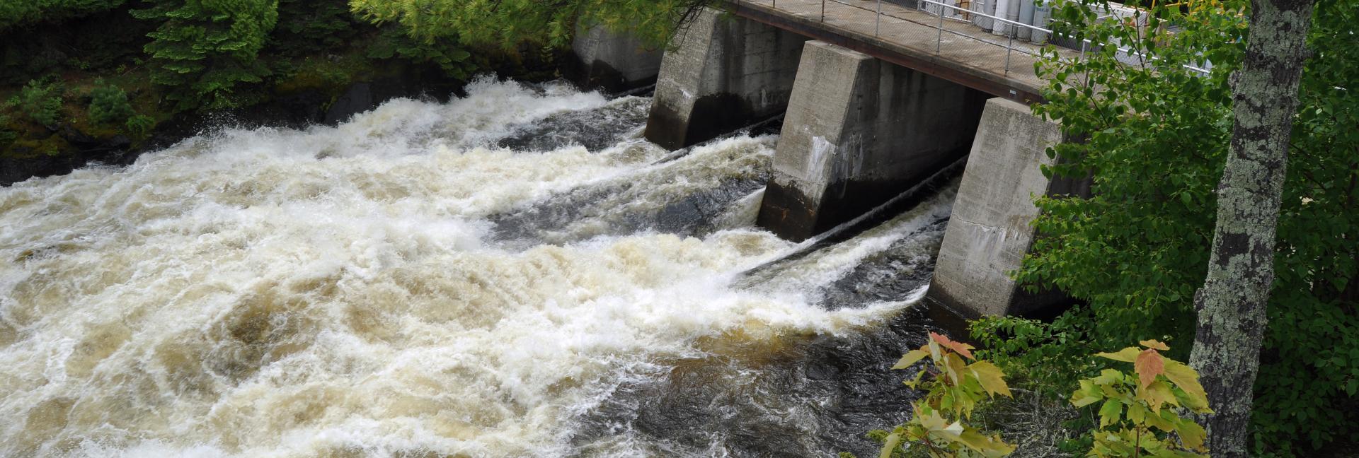Kettle Falls, Minnesota - Water Rushing Through the Dam