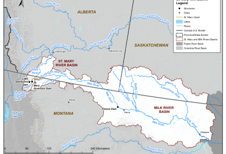 St. Mary and Milk River Basins map