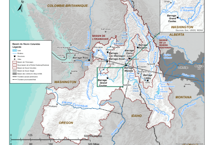 Carte du bassin du Fleuve Columbia