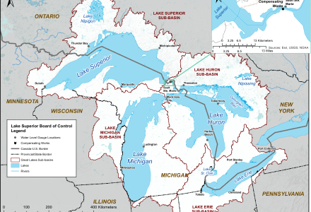 ILSBC - Great Lakes sub-basins map