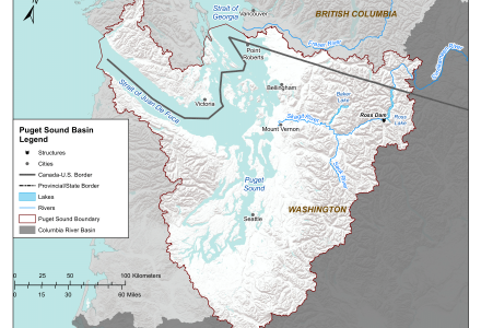 Puget Sound basin map