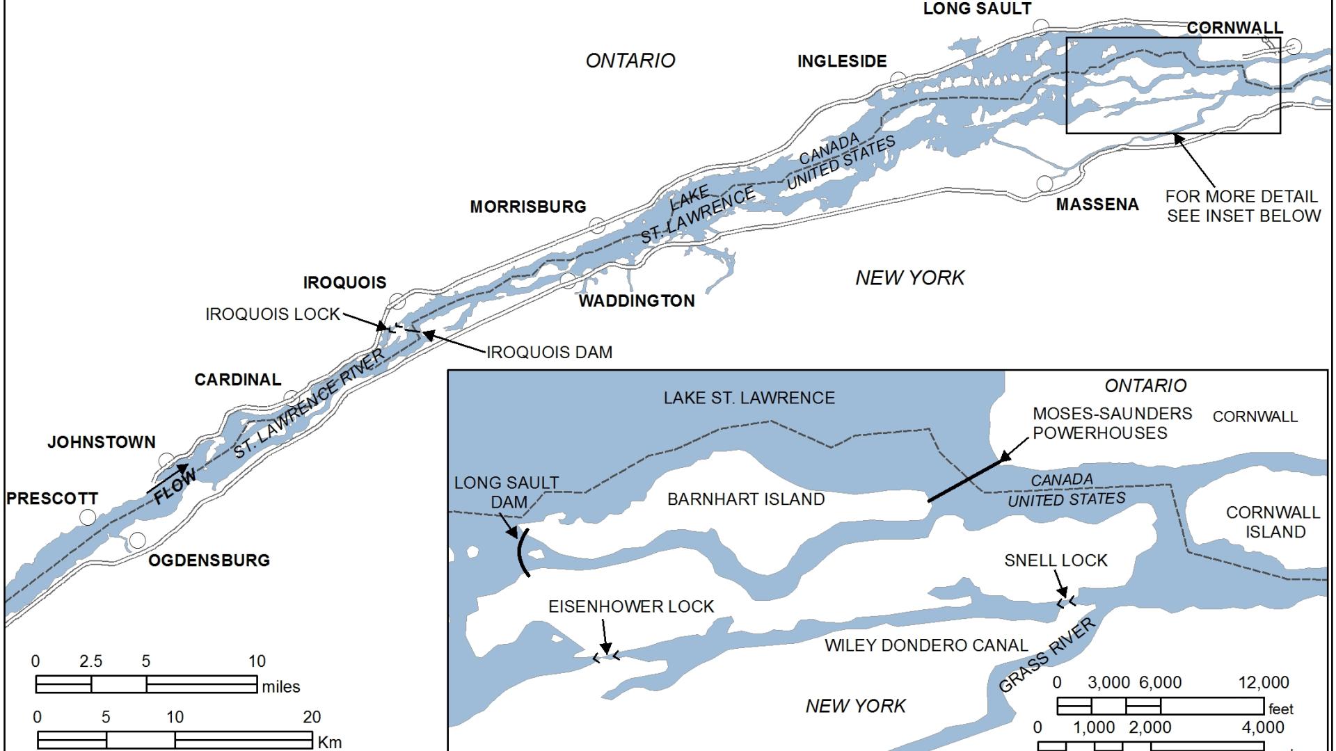 St Lawrence River Map