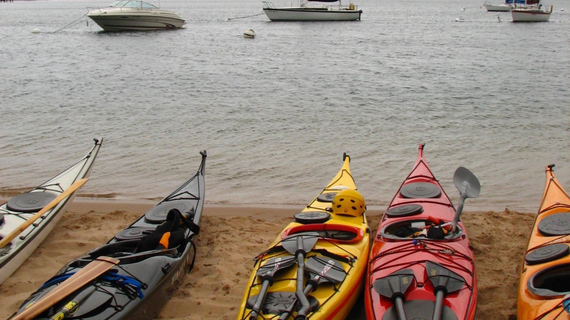 Water Matters - Kayaks along the shore of Lake Superior
