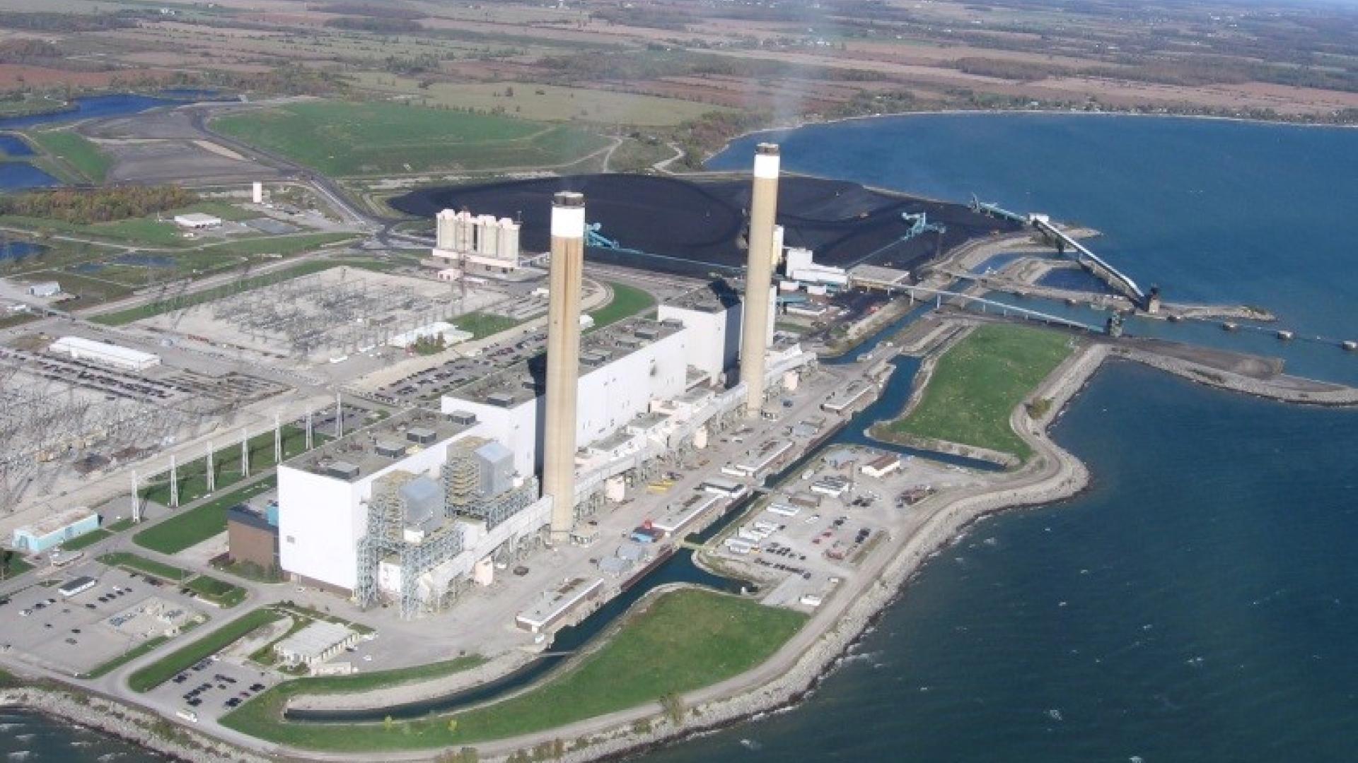 Water Matters - Aerial view of the Ontario Power Generating Station on Lake Erie