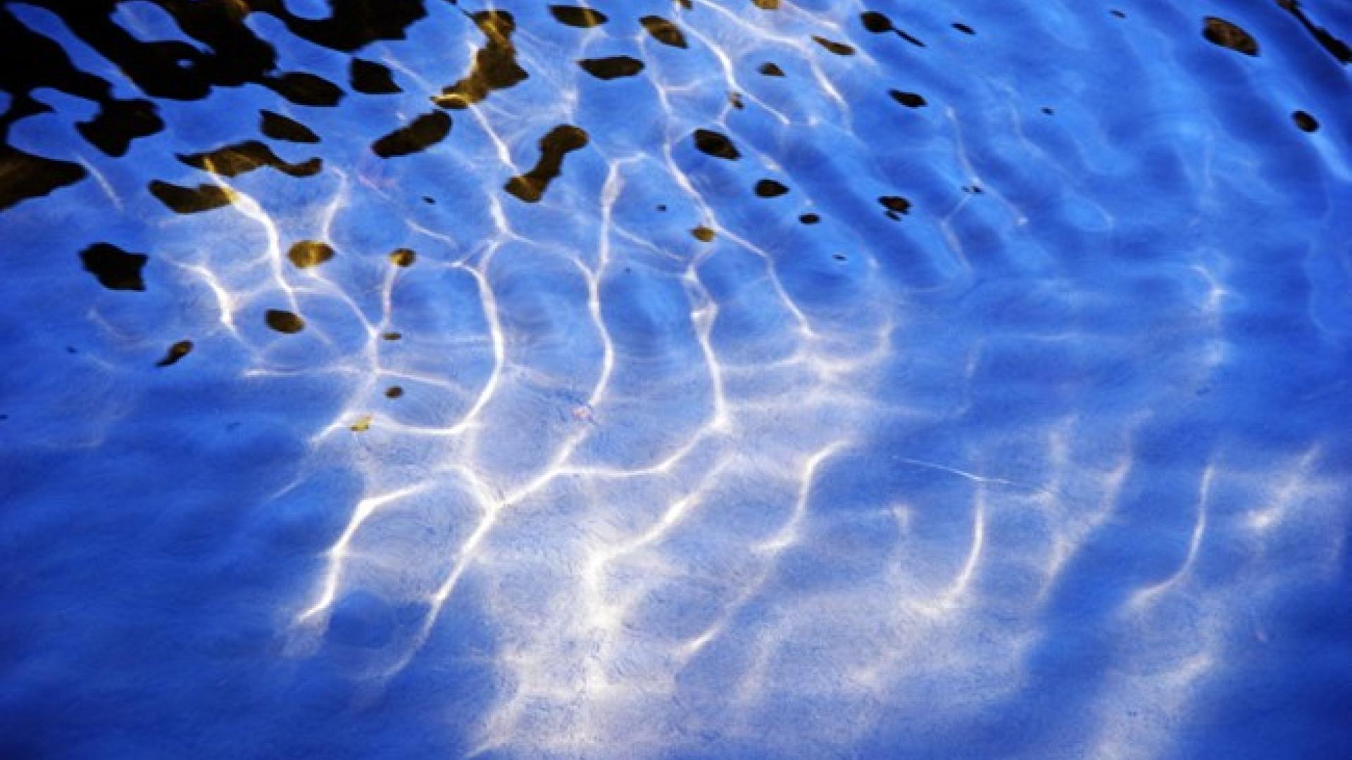 Blue water ripples