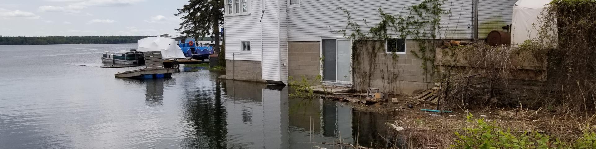 Image of house in Upper St. Lawrence River, Brockville, ON - May 27, 2019