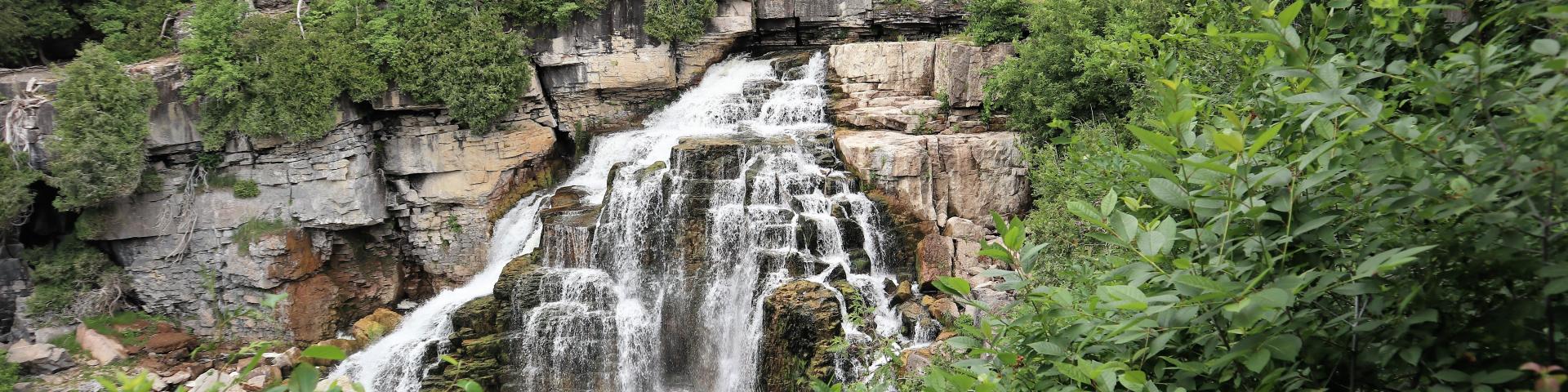 Lake Huron waterfall