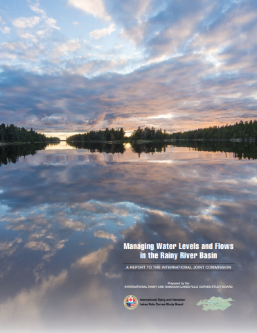 Cover of the report "Managing Water Levels and Flows in the Rainy River Basin"