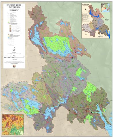 Map of the Environmental Management of the St. Croix River Watershed