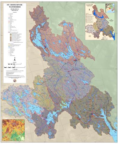 Recreation Resources Map of the St. Croix River Watershed